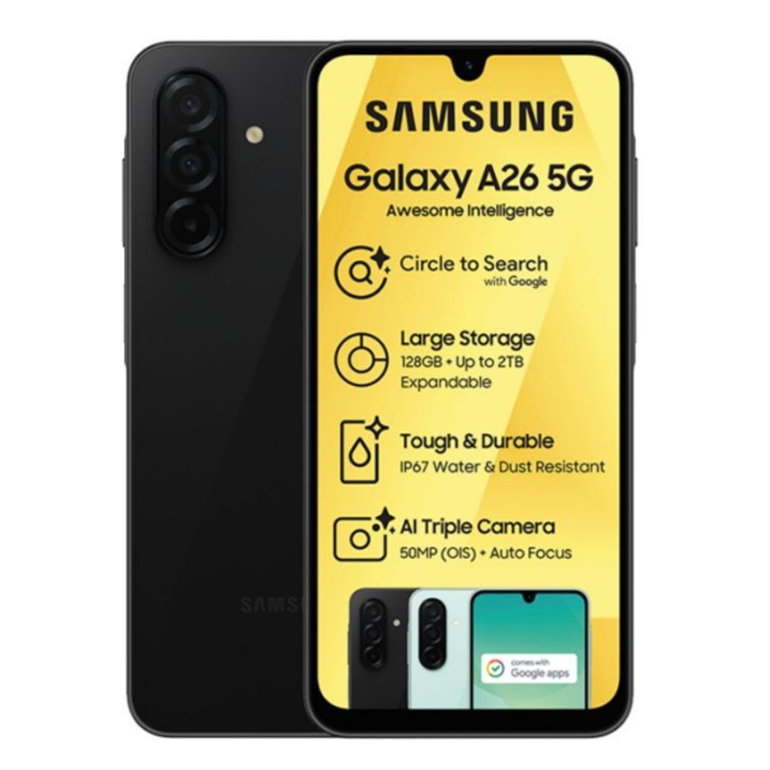 Samsung Galaxy-A26 5G 128/256GB 6/8GB-RAM, 50MP OIS Triple Camera, 5000mAh-Battery, 6.7-inch FHD+ Super AMOLED 120Hz Display