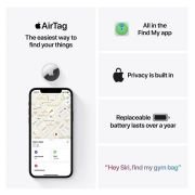 Apple AirTag 4 Pack, Bluetooth Item Trackers with Precision Finding, IP67