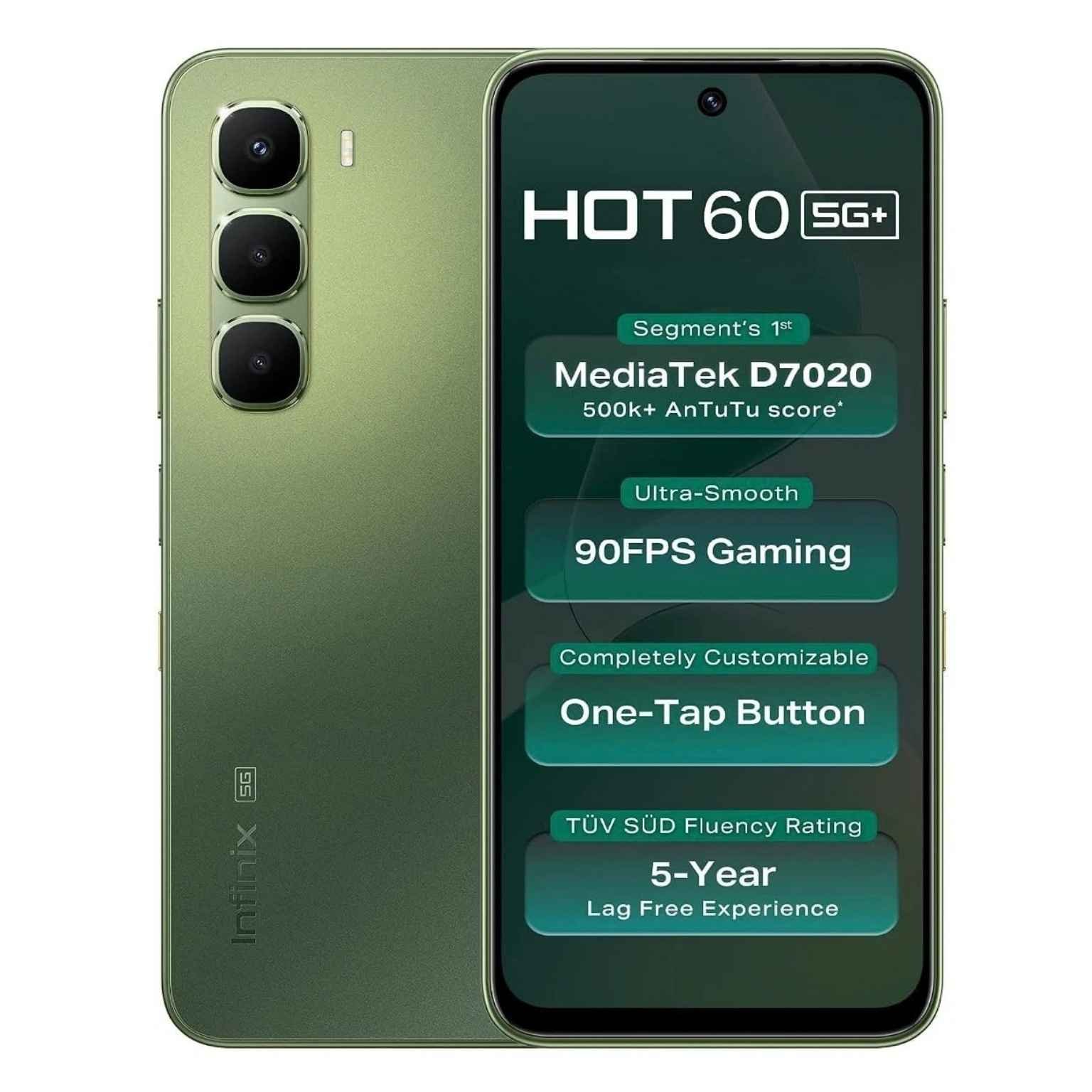 Infinix Hot 60 Pro+ 256GB 8GB RAM, 50MP Sony Camera, 6.78-inch Curved AMOLED 144Hz 4G, 5160mAh Battery