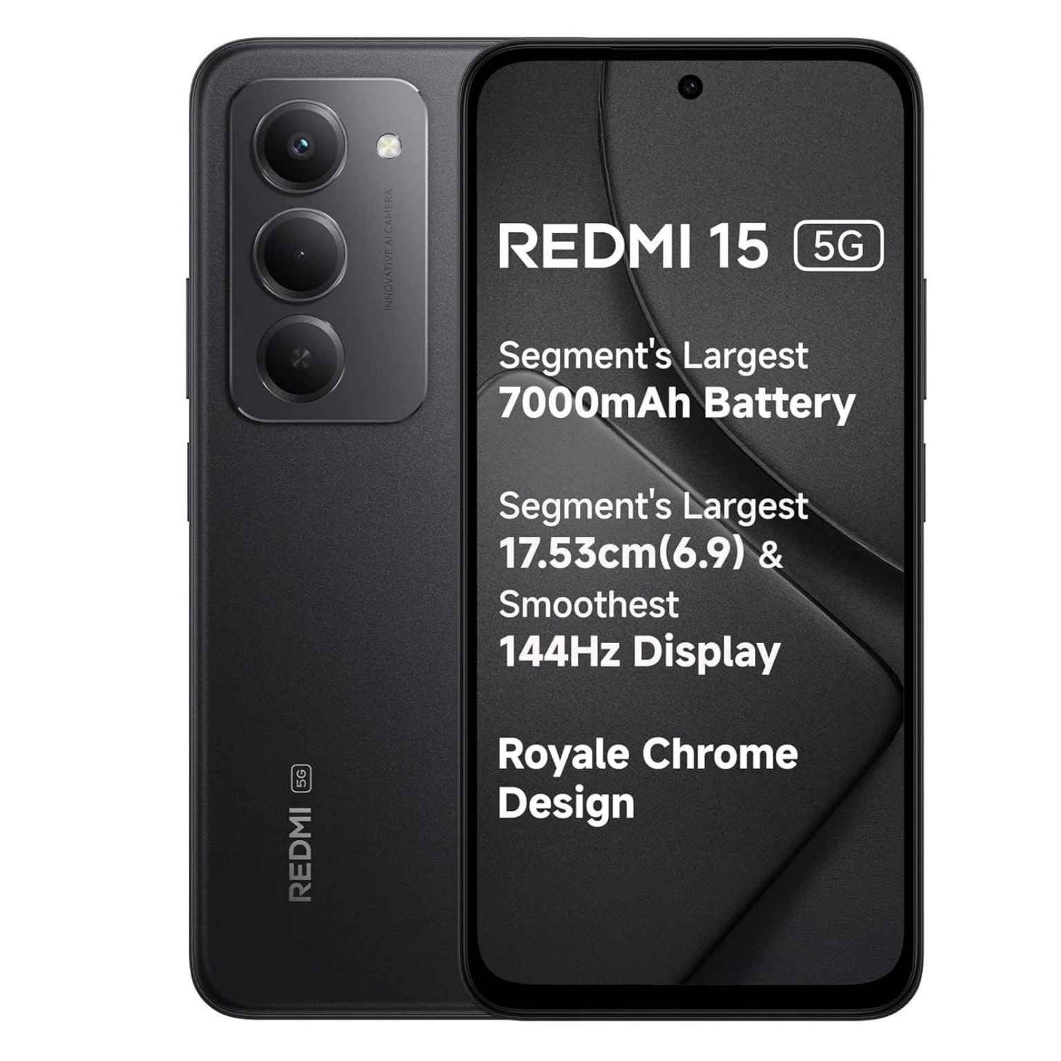 Redmi 15 5G 256GB 8GB RAM, 50MP Camera, 6.9-inch FHD+ 144Hz Display, 7000mAh Battery