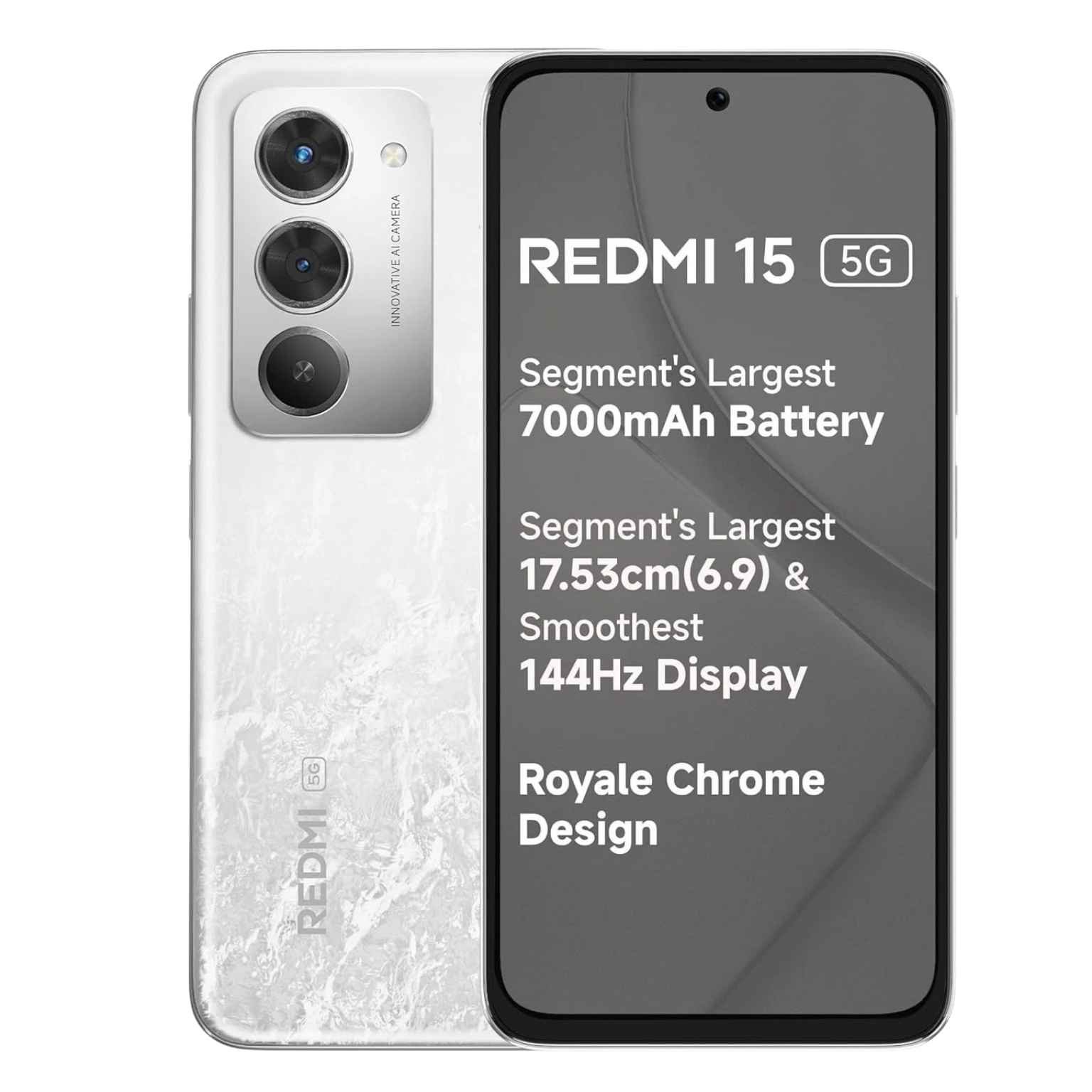 Redmi 15 5G 256GB 8GB RAM, 50MP Camera, 6.9-inch FHD+ 144Hz Display, 7000mAh Battery