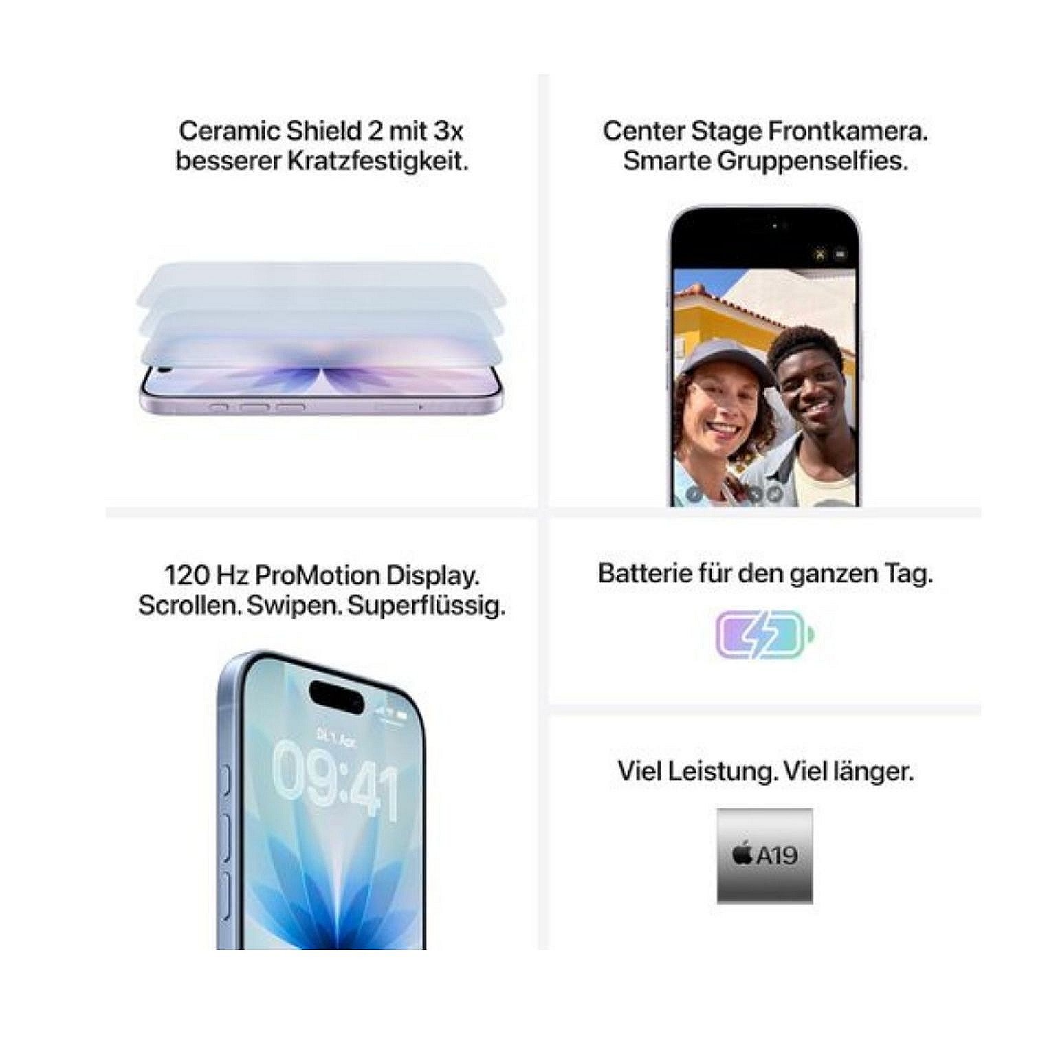 Apple iPhone-17 256GB-Purple Lavender, 8GB RAM, 48MP Fusion Camera, 6.3-inch Super Retina XDR OLED display, 3,692 mAh-Battery